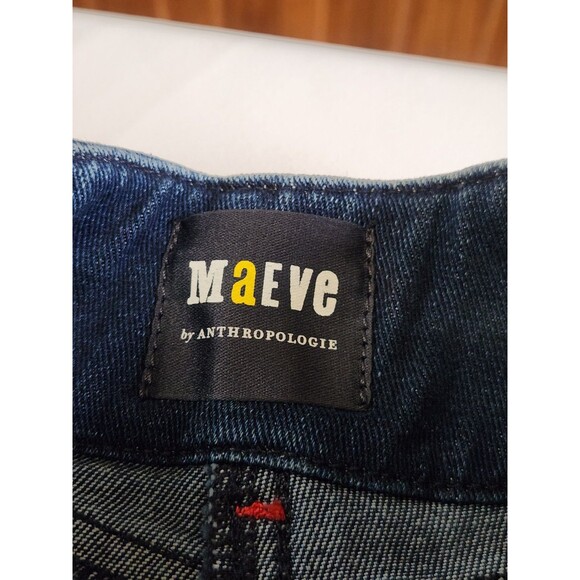 Anthropologie Maeve NWT Size 26 High Rise Slim Ankle Jeans Dark Wash Stretch - Picture 8 of 13